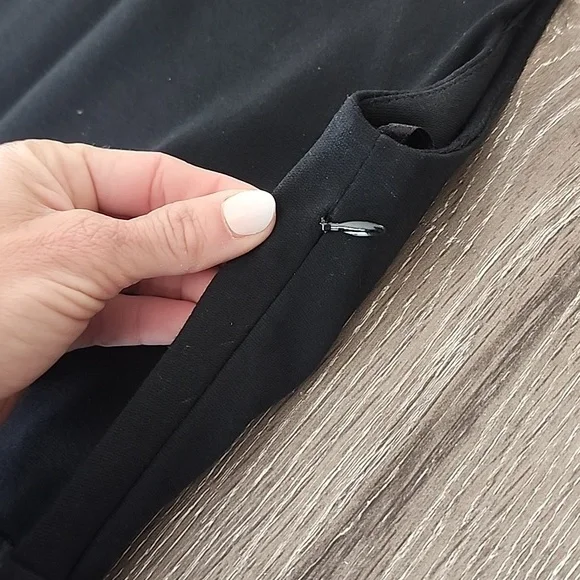 DVF Diane Von Furstenburg Zanne Ruched W/ Pockets Sheath Dress Black Size 6 - Picture 7 of 10